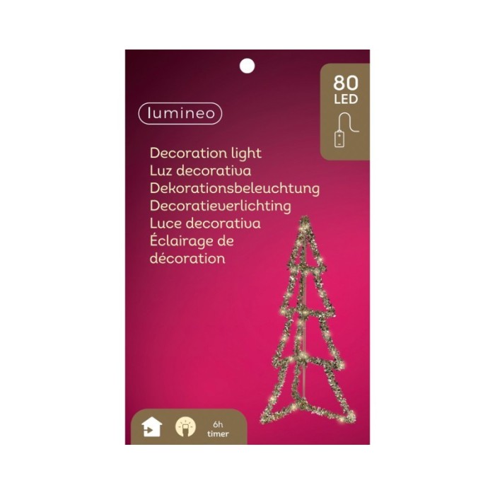 ALBERO 80 LED ORO H.80